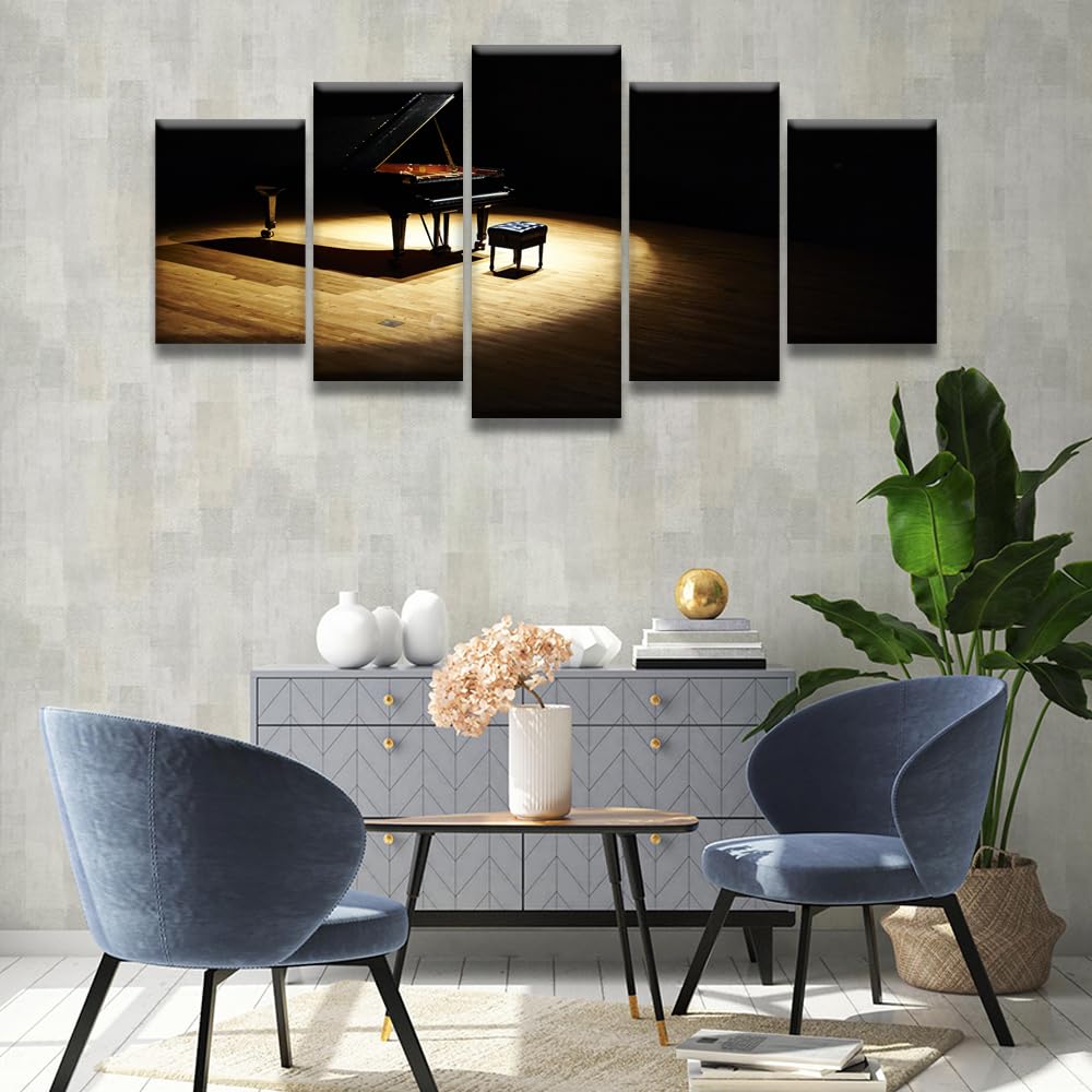 Amazon.com: LSIUHWUWI 5 Panel Music Wall Art Decor Piano under